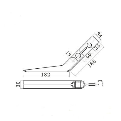 Conveyor component contact stick for electric eye control lever use for conveyor system