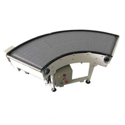 Plastic modular belt conveyor curve conveyor 90 and 180 degree turning machine