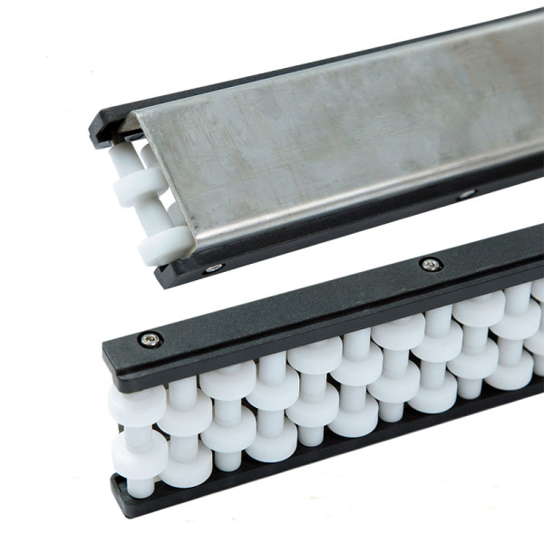 H128-73 U2 divider module stainless Steel conveyor with roller straight running side guide