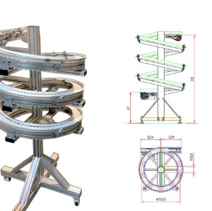Factory customize conveyor chain belt screw spiral conveyor