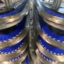 Cooling tower Buffer Conveyor of automation for accumulation purposes /Aluminum buffering flexible link chain conveyor