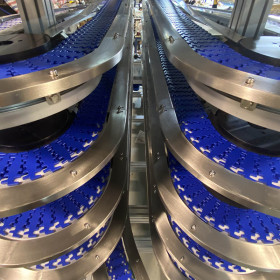 Cooling tower Buffer Conveyor of automation for accumulation purposes /Aluminum buffering flexible link chain conveyor