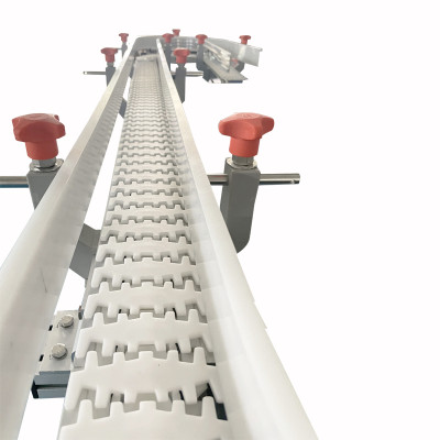 Manufacturer standard ALUMINUM frame flexible plastic link chain conveyor design