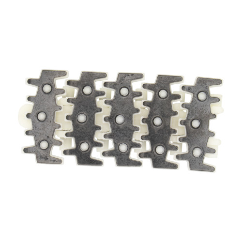 Conveyor chain for flexible chain system plastic chain with metal surface