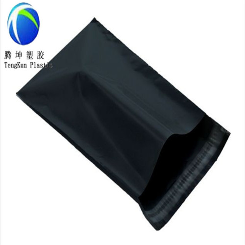 Sacos de correio de cor preta com auto-adesivo