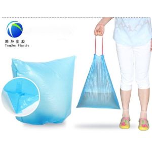 Bolsas de basura desechables de plástico con cordón en rollo