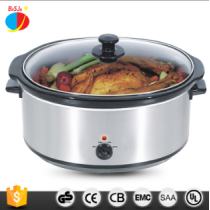UL ETL CE approved 6.5QT electric chinese slow cooker with oval ceramic crock pot