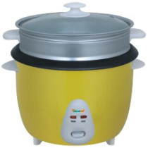 2018 new classical drum shape rice cooker with steamer with glass lip with color outer shell