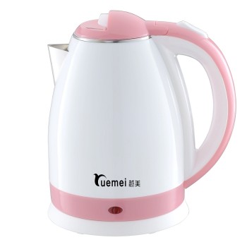 China manufacturer beautiful appearance big capacity stainless steel plastic cordless 360 degree rotation electric kettle