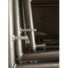 How to set the tubes and pins in frame scaffolding system