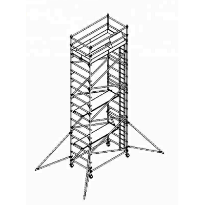 High Grade Aluminum Mobile Scaffolding, Tower scaffolding