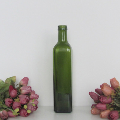 500ml 0.5L dark green olive oil glass bottle for sale