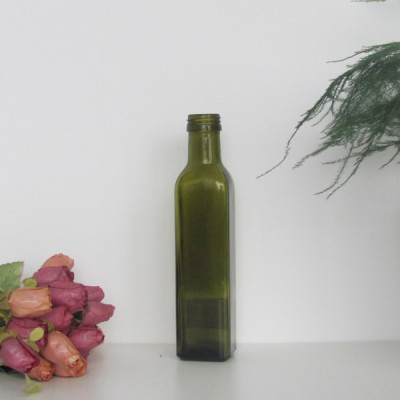 250ml dark green olive oil glass bottles and cooking olive oil bottles