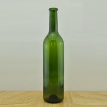 750ml round flange finish bordeaux bottle/empty glass wine bottle