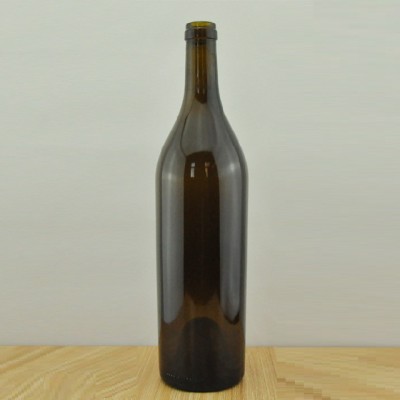 750ml Bordeaux Glass Wine Bottle with Cork finish 750cc Wine Bottle