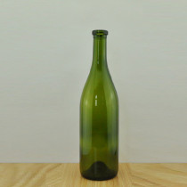 750ml flange top glass wine bottle with cork