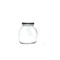 175ml Clear flat ball shape glass storage jar for jam honey with lid wholesale