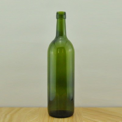 empty 750ml dark green claret wine bottle in china