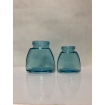 High quality 200ml blue wide mouth glass jar