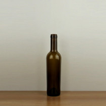 Taper empty glass bottles Glass material red wine bottles from China 375ml taper red wine bottles