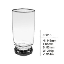 High quality clear glass juice cup beer cup Wide mouth glass cup for drinking wine