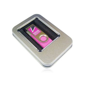 promotional credit card/swivel usb disk packing with tin box