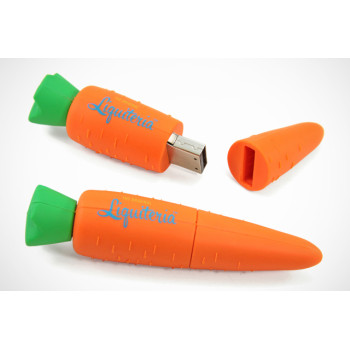 Carrot Shape PVC USB Flash Stick