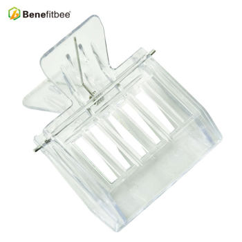 Whlosales Clip-Type Transparent White Plastic Queen Cage For Queen Rearing