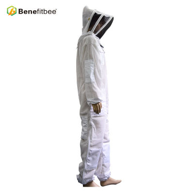 Cheap White Beekeeping Clothes Breathable Front Open Zipper Cloth Protective Suit