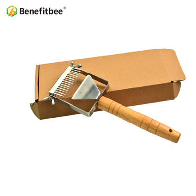 Benefitbee Newest adjustable Stainless Steel honey Uncapping Honey Fork For Beekeeping Honeycomb Honey Scraper