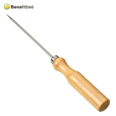 Beekeeping tool wooden handle stainless steel needle