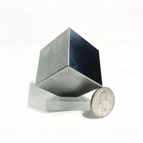 Surface polished smooth pure tungsten cube 2 inch