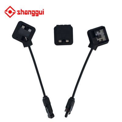 three diode BIPV electrical junction box three parts with MC4 connector used for double glass solar panels