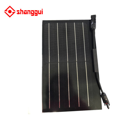 9.8w high efficiency smart solar panels two cells  tempered glass used on rooftop