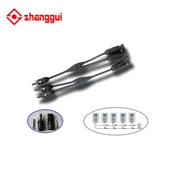 MC4 Y Branch Connector Fit for Solar Panel Parallel Connection 1M2F+2M1F