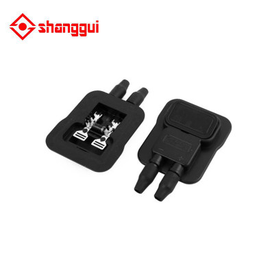 IP65 Electric PPO Plastic Junction Box Black with Cable Gland for film solar moudle