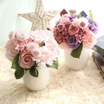Rose Dahlia Bouquet Artificial Flower Export Artificial flowers Export Wedding Home Decorations