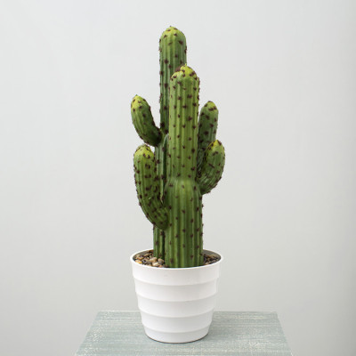 RESUP Artificial Prickly Cactus bonsai in Plastic Pot for Home Decoration 01361 23.2'' Tall China Factory