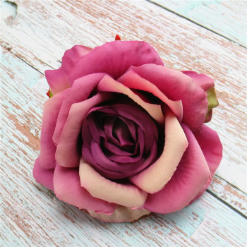RESUP High Quality Artificial Flowers Heads For Home and Wedding Decoration 0497 4.4'' Diameter Artificial Flower Heads Rose Wholesale China Factory