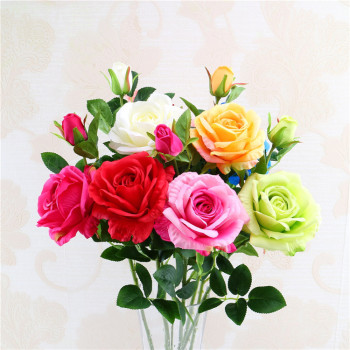 RESUP High Quality Artificial Flowers For Home and Wedding Decoration 0491 25.2'' Tall Fabric Roses Wholesale China Factory