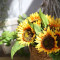 RESUP Artificial Sunflower Bouquet 0508 For Home and Wedding Decoration 14'' Tall Silk Sunflower Wholesale China Factory