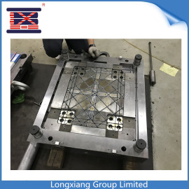 Longxiang PP injection molded 4 way Entry reversible plastic pallet mould