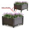PP Outdoor Raised Elevated Garden Bed Square Planter Box plants
