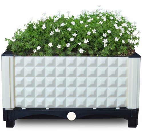 Home & Garden Plastic Raised Grow Bed Outlets Pot for Deep Root Garden Flower Planter