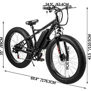 China products/suppliers. 48V 500W Brushless Rear Motor Mountain Electric Beach Bike Fat Tyre E-Bike