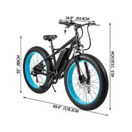 26"Fat Tyre Electric Bicycle Snow Bike for Adults