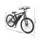 250w 350w 500w  750w 1000w city e-bike/ebike/electric mountain bicycle with LCD display and front suspension fork
