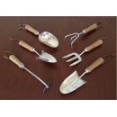 wholesale high quality wooden handle gardening hand fork trowel set