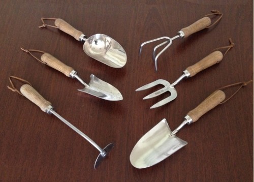 High quality mini plastic handle garden hand fork tools set