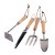 wholesale high quality wooden handle gardening hand fork trowel set